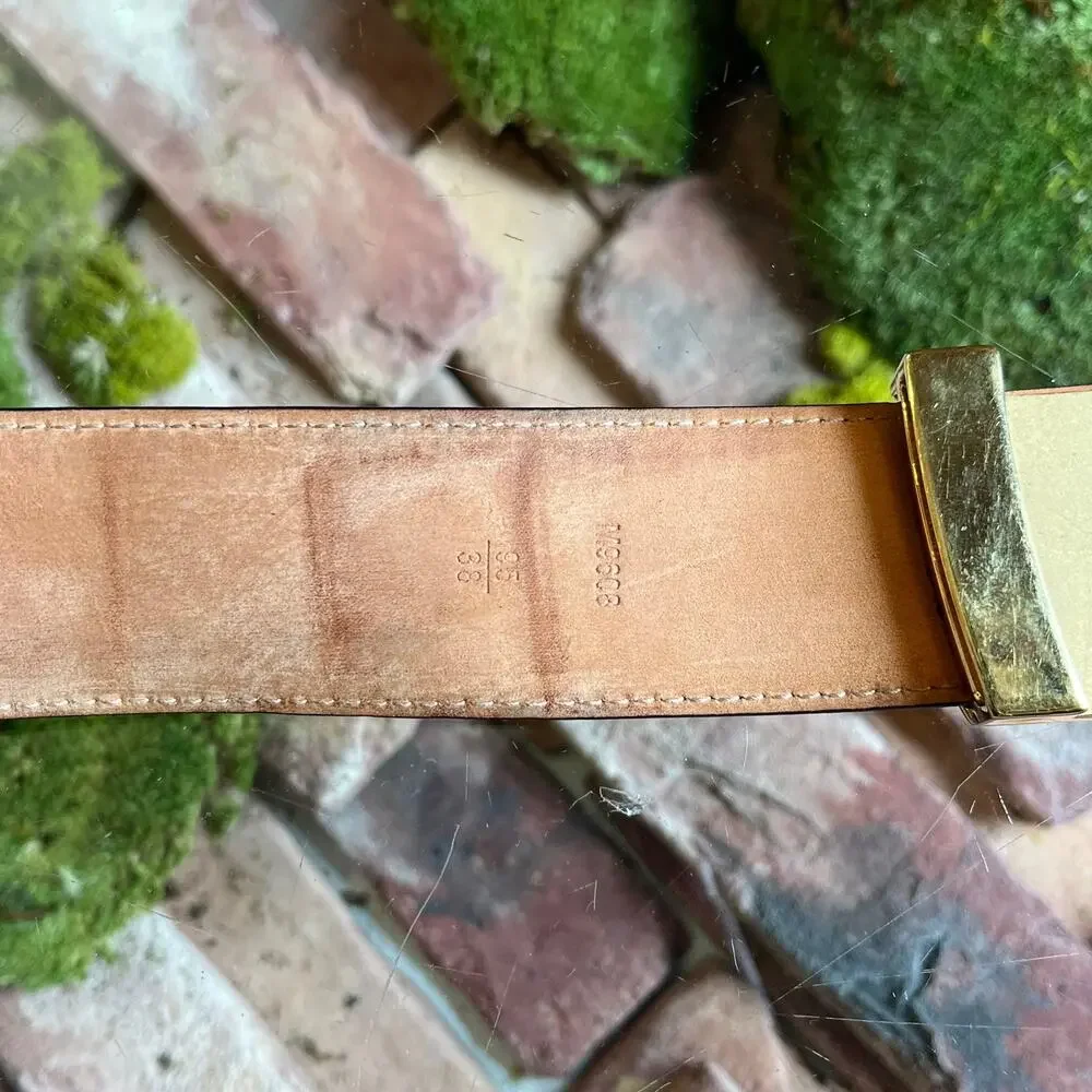 LOUIS VUITTON LV Initiales Monogram Canvas Belt 95/38